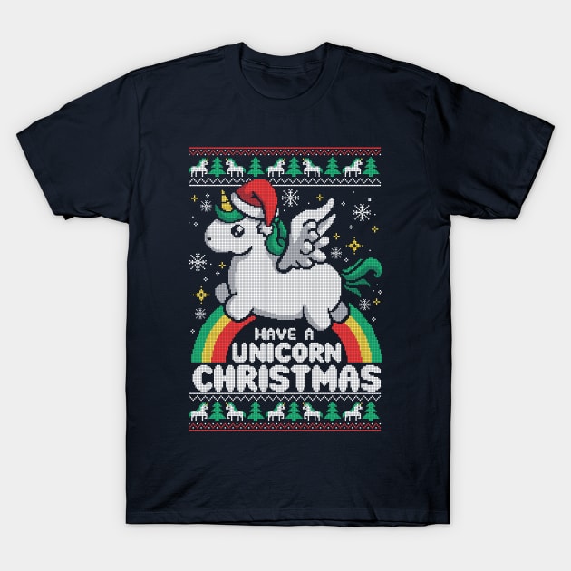 Have a unicorn christmas ugly sweater T-Shirt by NemiMakeit